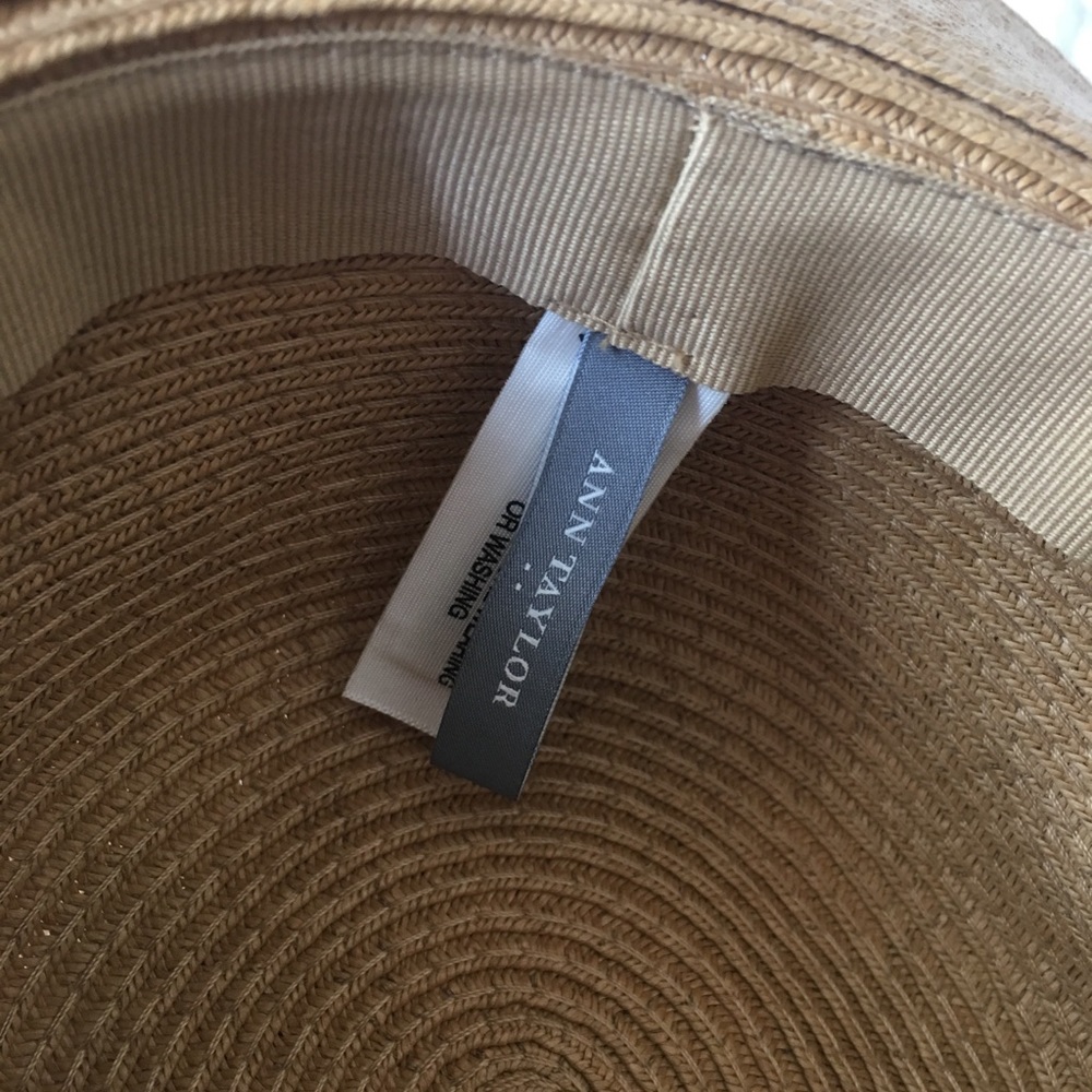 Classic sun hat; sweet polka dot flower detail. - Picture 2 of 2